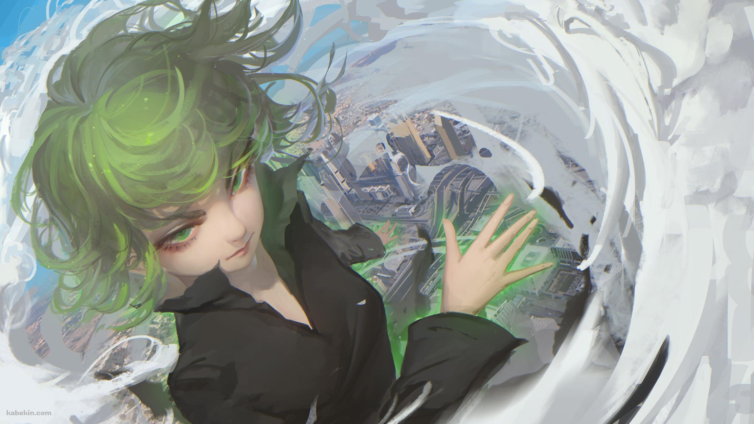 竜巻を纏うかっこいいタツマキ / ワンパンマンの壁紙(2560px x 1440px) 高画質 PC・デスクトップ用