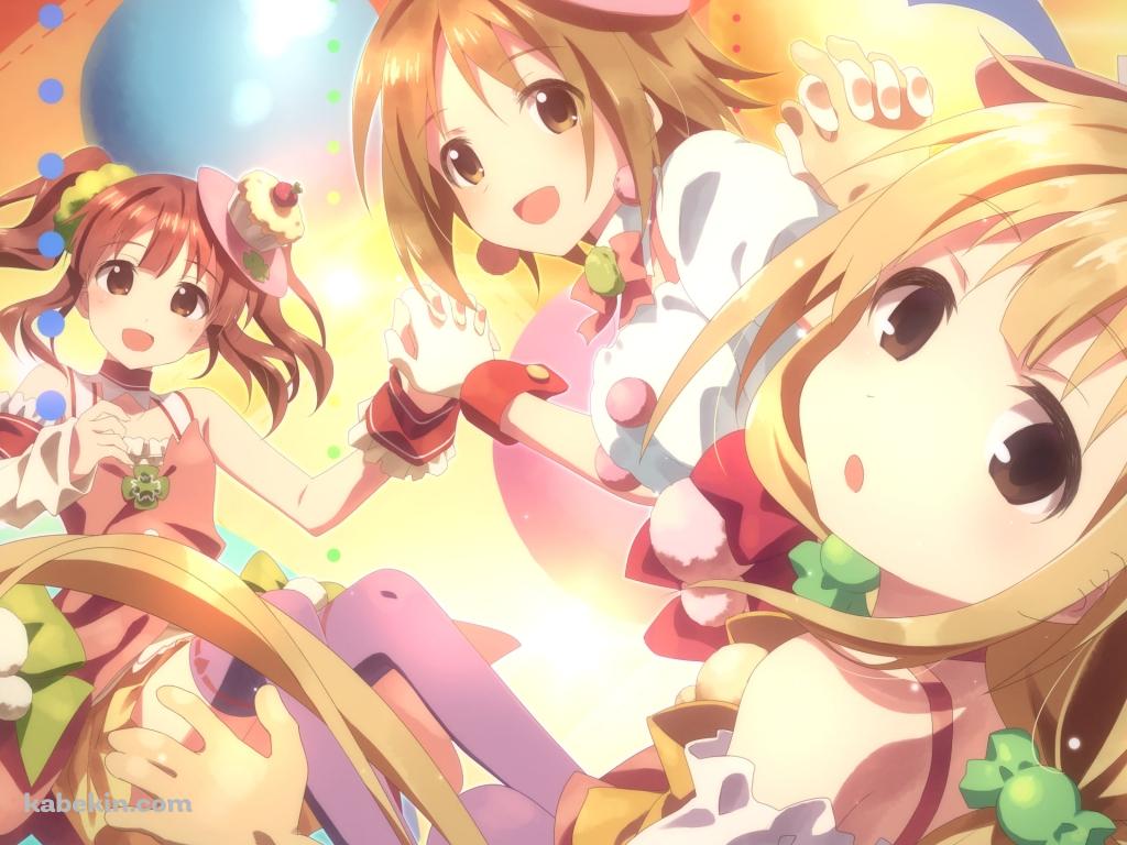 こちらを見つめる双葉杏、緒方智絵里、三村かな子 / アイドルマスターシンデレラガールズの壁紙(1024px x 768px) 高画質 PC・デスクトップ用