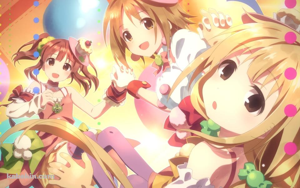 こちらを見つめる双葉杏、緒方智絵里、三村かな子 / アイドルマスターシンデレラガールズの壁紙(960px x 600px) 高画質 PC・デスクトップ用