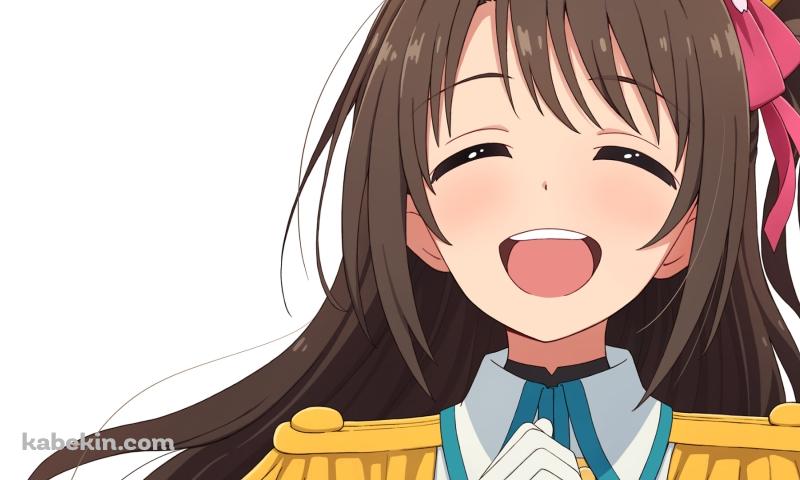 両手を合わせ笑顔で歌を唄う島村卯月 / アイドルマスターシンデレラガールズの壁紙(800px x 480px) 高画質 PC・デスクトップ用