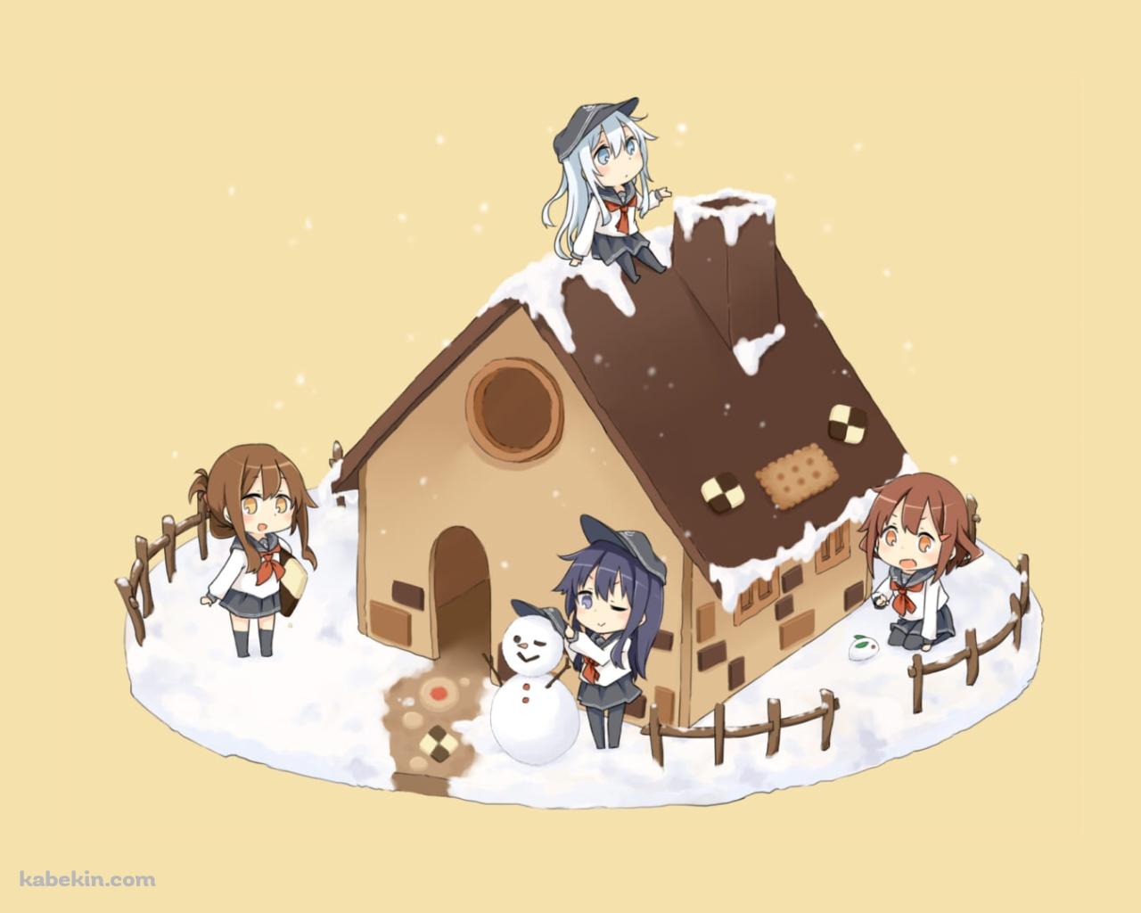 デフォルメされた可愛い響・暁・電・雷 / 艦隊これくしょんの壁紙(1280px x 1024px) 高画質 PC・デスクトップ用