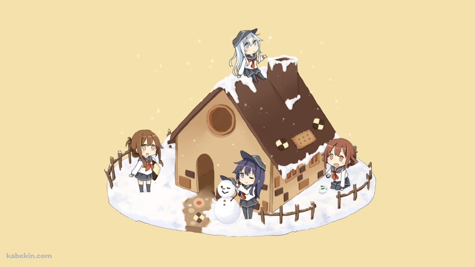 デフォルメされた可愛い響・暁・電・雷 / 艦隊これくしょんの壁紙(1600px x 900px) 高画質 PC・デスクトップ用
