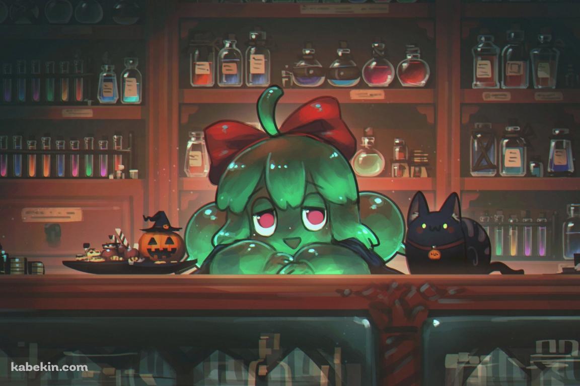 スライム化したキキとジジ / ハロウィン / 魔女の宅急便 / ジブリの壁紙(1152px x 768px) 高画質 PC・デスクトップ用