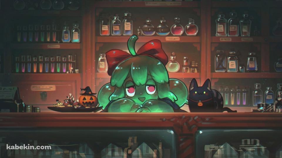 スライム化したキキとジジ / ハロウィン / 魔女の宅急便 / ジブリの壁紙(960px x 540px) 高画質 PC・デスクトップ用