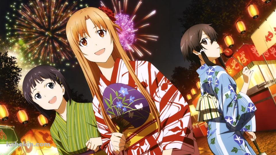 アスナ / 朝田詩乃 / 桐ヶ谷直葉 / 夏祭り / SAO / ソードアートオンラインの壁紙(960px x 540px) 高画質 PC・デスクトップ用