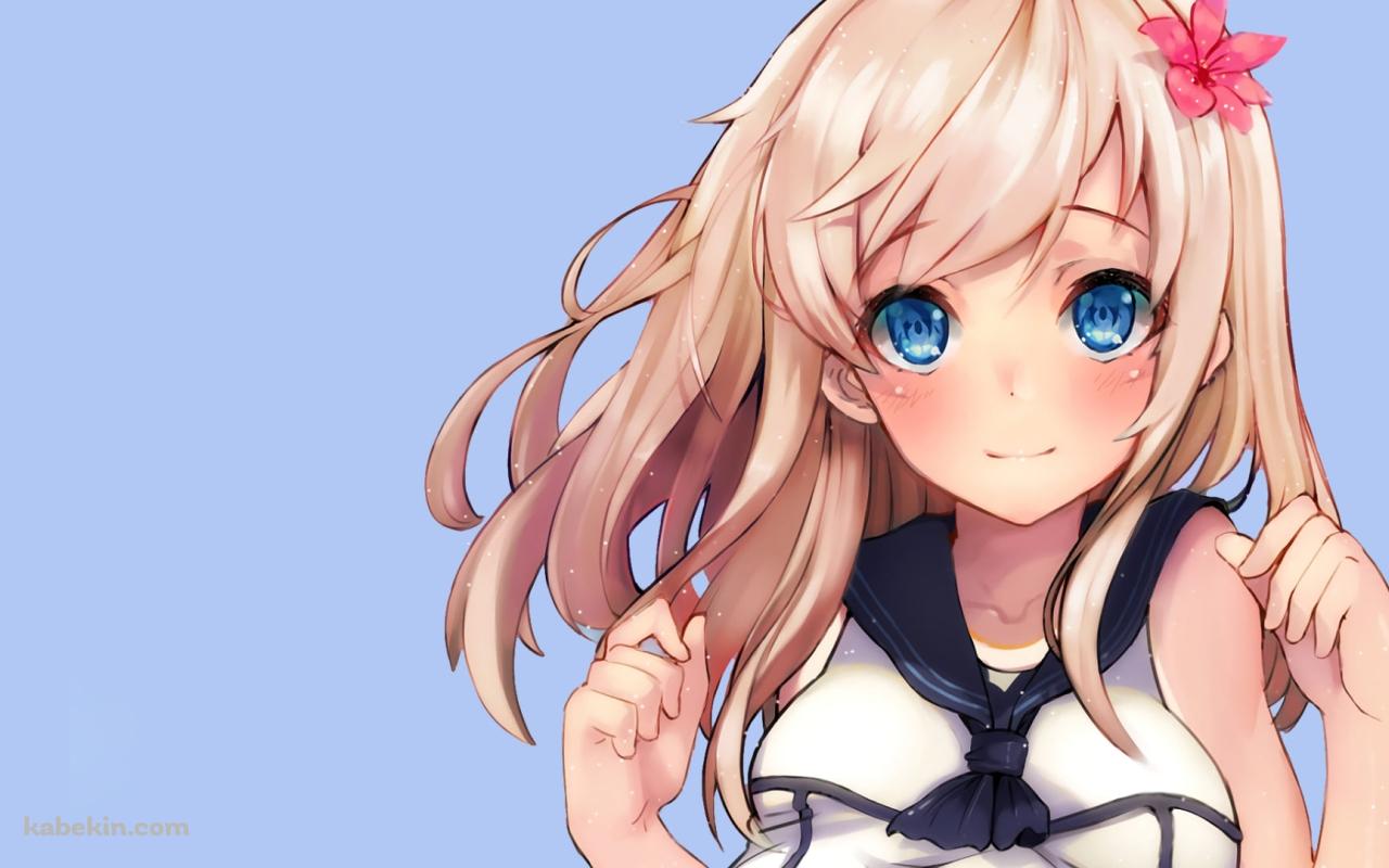 青い瞳の可愛い呂500 / ろーちゃん / 艦隊これくしょんの壁紙(1280px x 800px) 高画質 PC・デスクトップ用