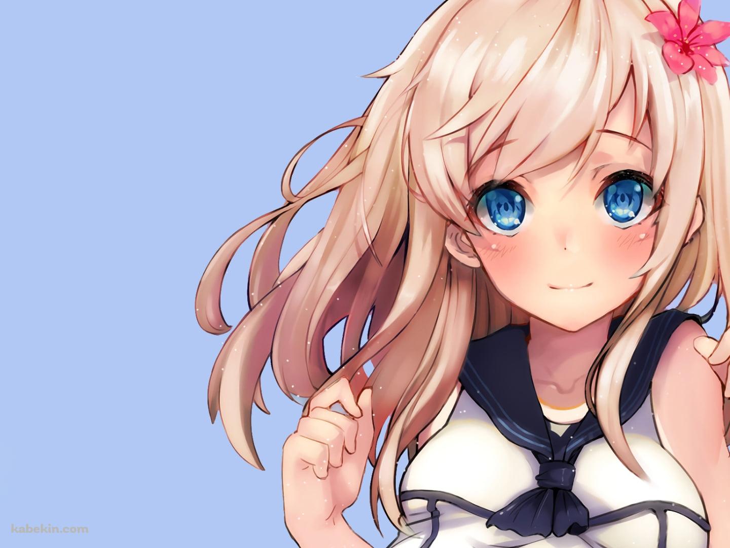 青い瞳の可愛い呂500 / ろーちゃん / 艦隊これくしょんの壁紙(1440px x 1080px) 高画質 PC・デスクトップ用
