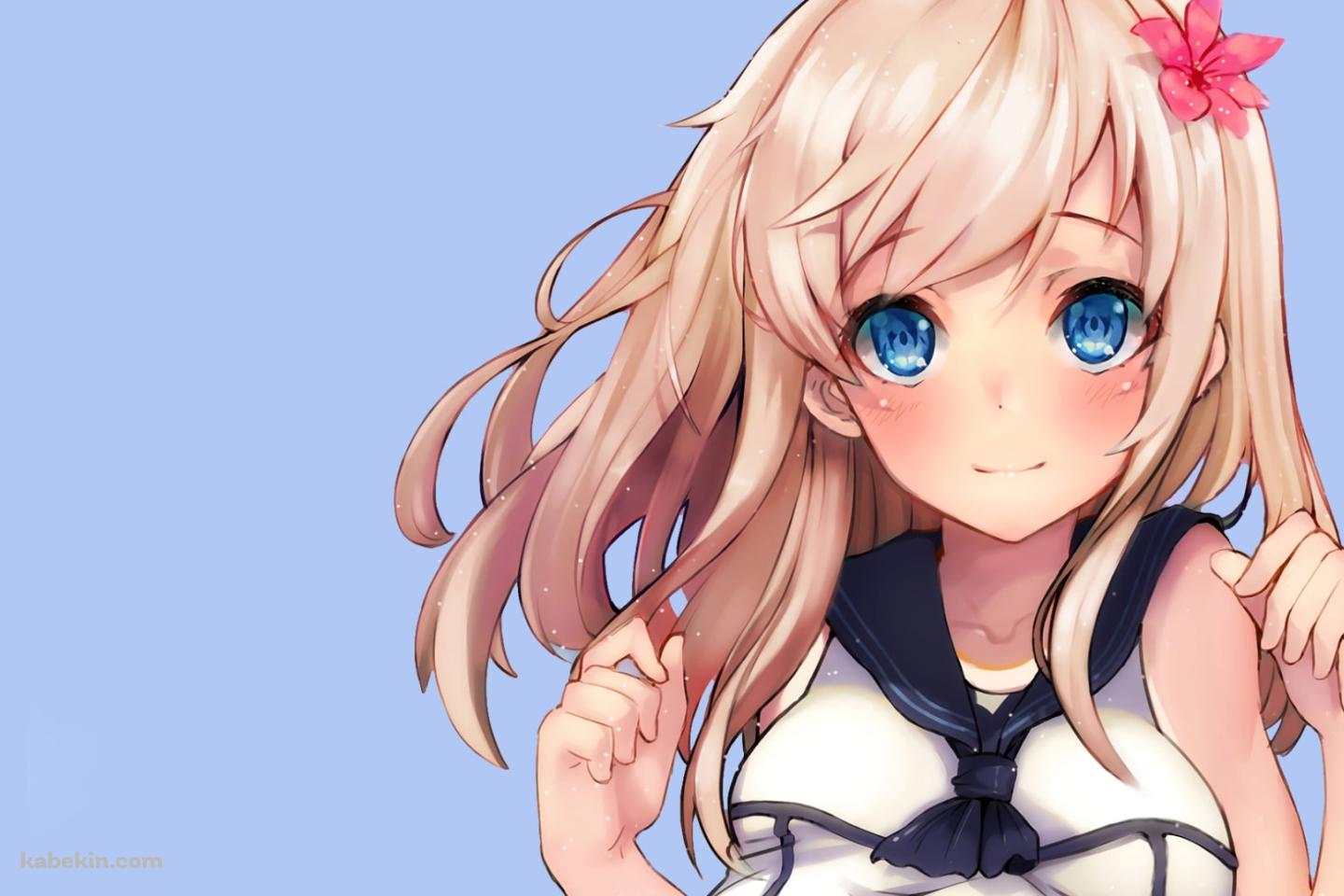 青い瞳の可愛い呂500 / ろーちゃん / 艦隊これくしょんの壁紙(1440px x 960px) 高画質 PC・デスクトップ用