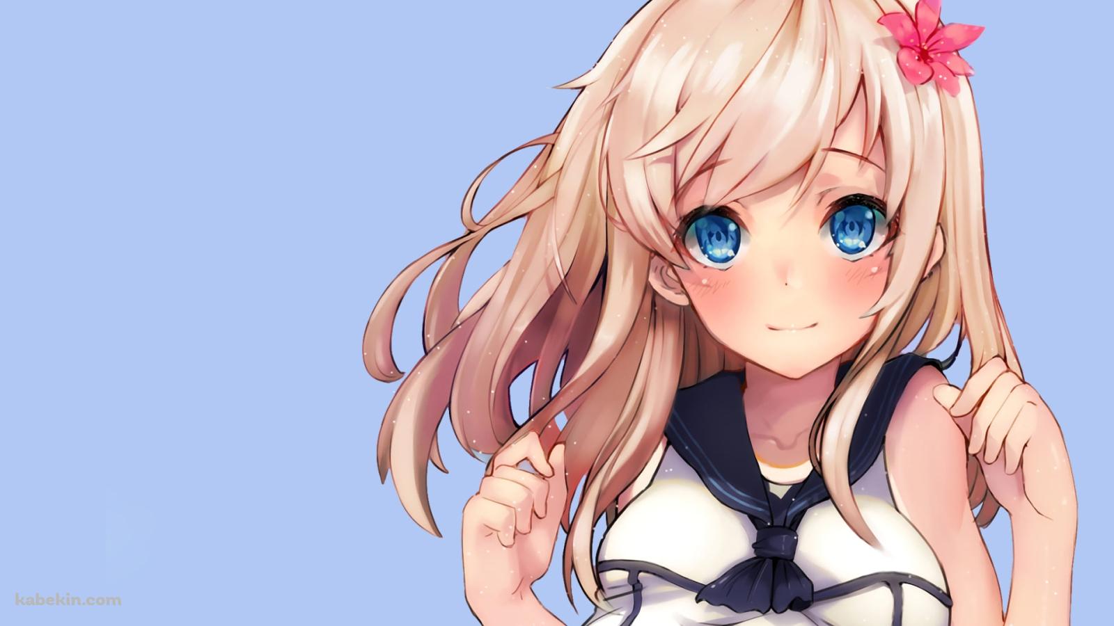 青い瞳の可愛い呂500 / ろーちゃん / 艦隊これくしょんの壁紙(1600px x 900px) 高画質 PC・デスクトップ用