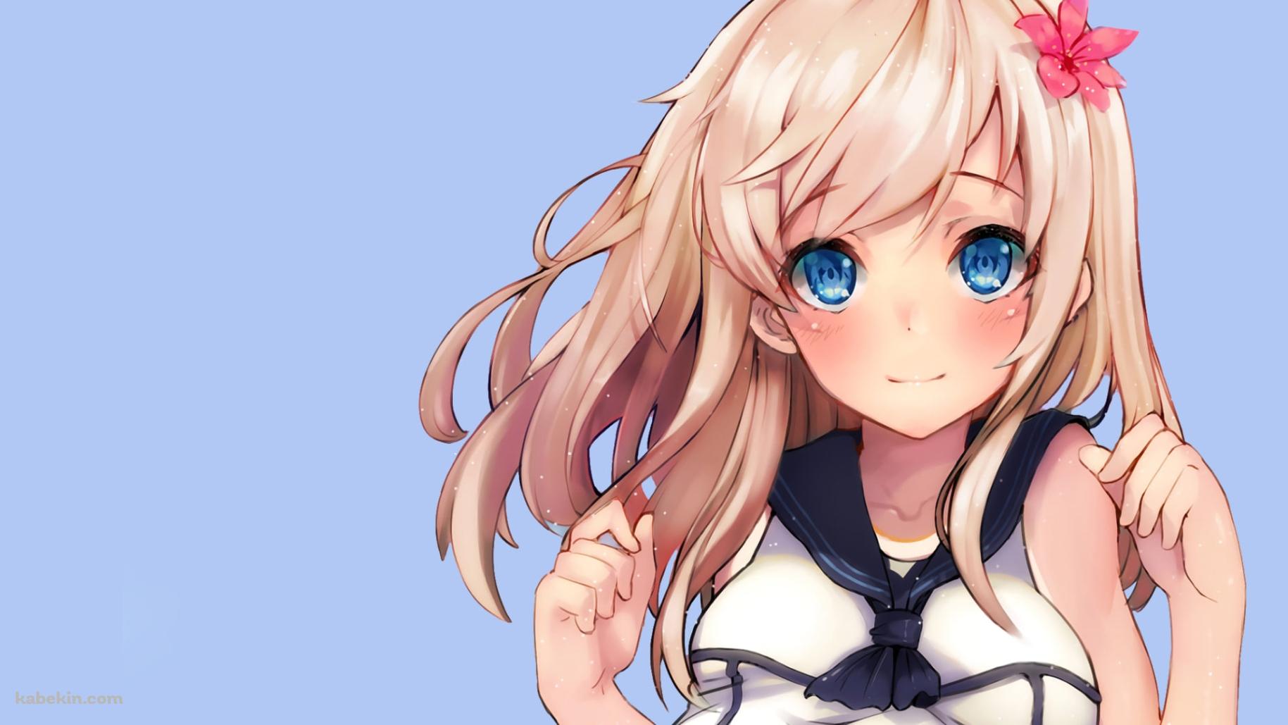青い瞳の可愛い呂500 / ろーちゃん / 艦隊これくしょんの壁紙(1829px x 1029px) 高画質 PC・デスクトップ用
