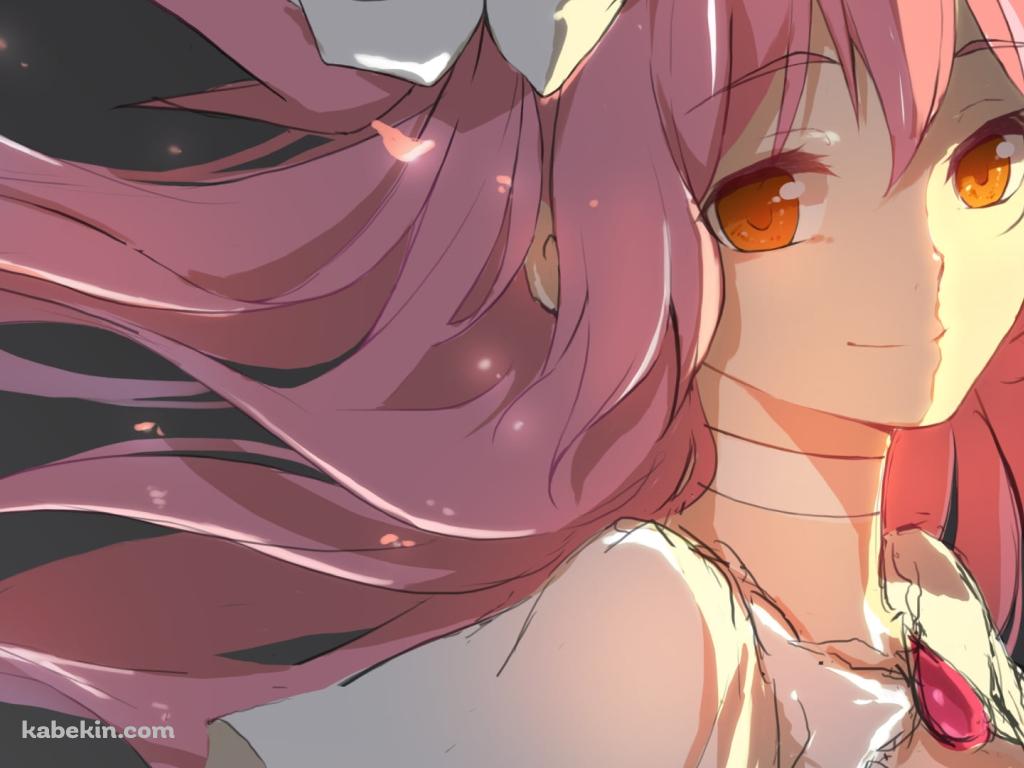 白いドレスを着た鹿目まどか / ピンクのブローチ / ラフスケッチ / アルティメットまどか / 魔法少女まどか☆マギカの壁紙(1024px x 768px) 高画質 PC・デスクトップ用