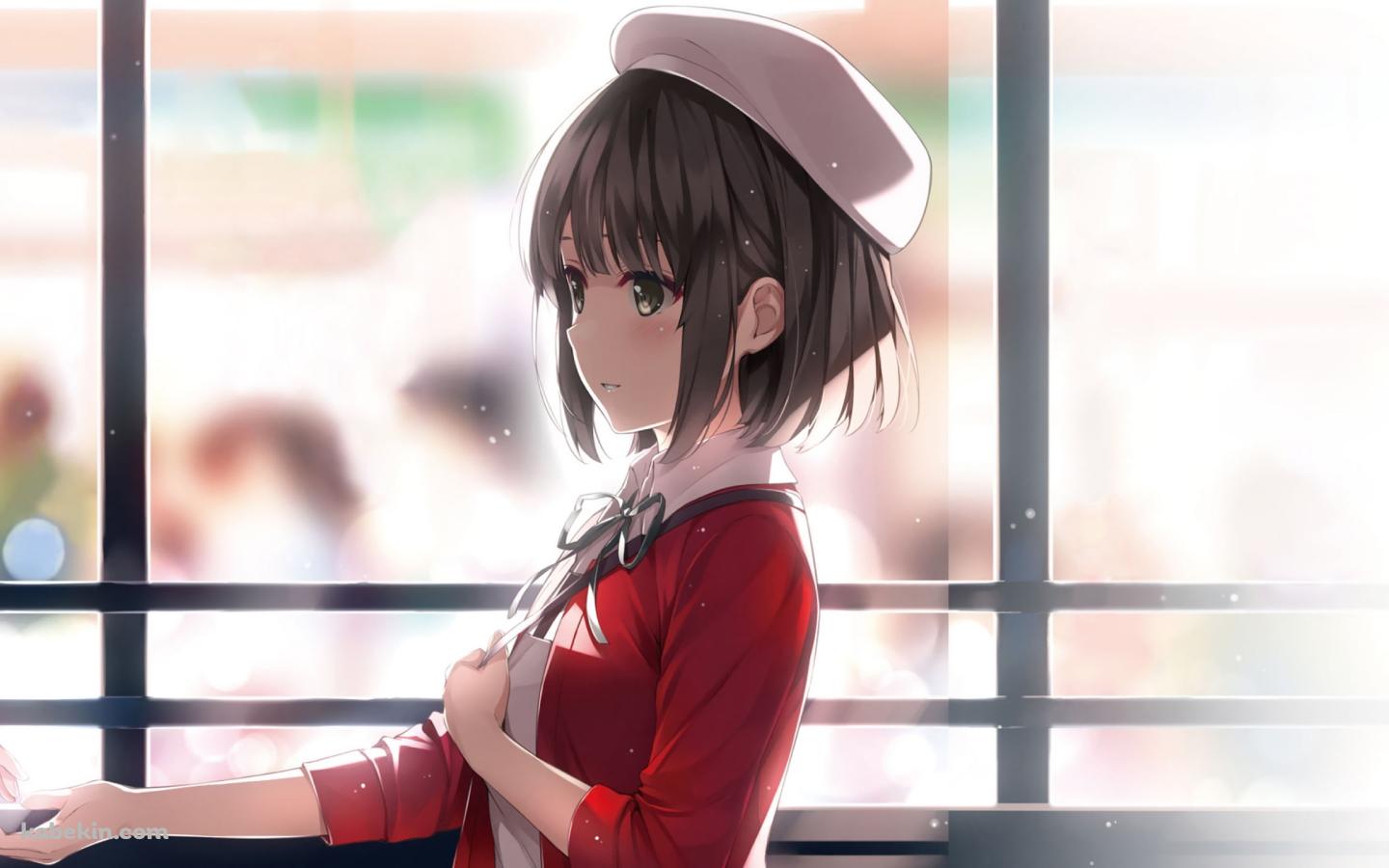 手を差し伸べる赤い服を着た可愛い加藤恵 / 冴えない彼女の育てかたの壁紙(1440px x 900px) 高画質 PC・デスクトップ用