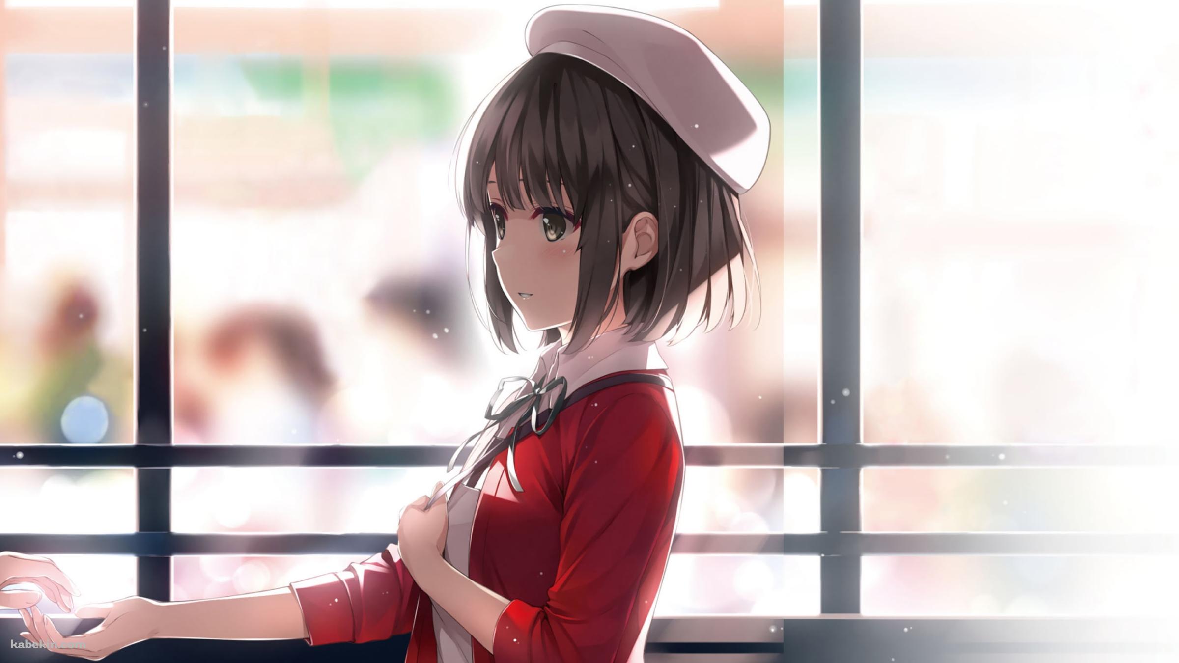 手を差し伸べる赤い服を着た可愛い加藤恵 / 冴えない彼女の育てかたの壁紙(2400px x 1350px) 高画質 PC・デスクトップ用