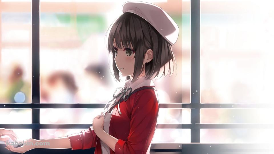 手を差し伸べる赤い服を着た可愛い加藤恵 / 冴えない彼女の育てかたの壁紙(960px x 540px) 高画質 PC・デスクトップ用