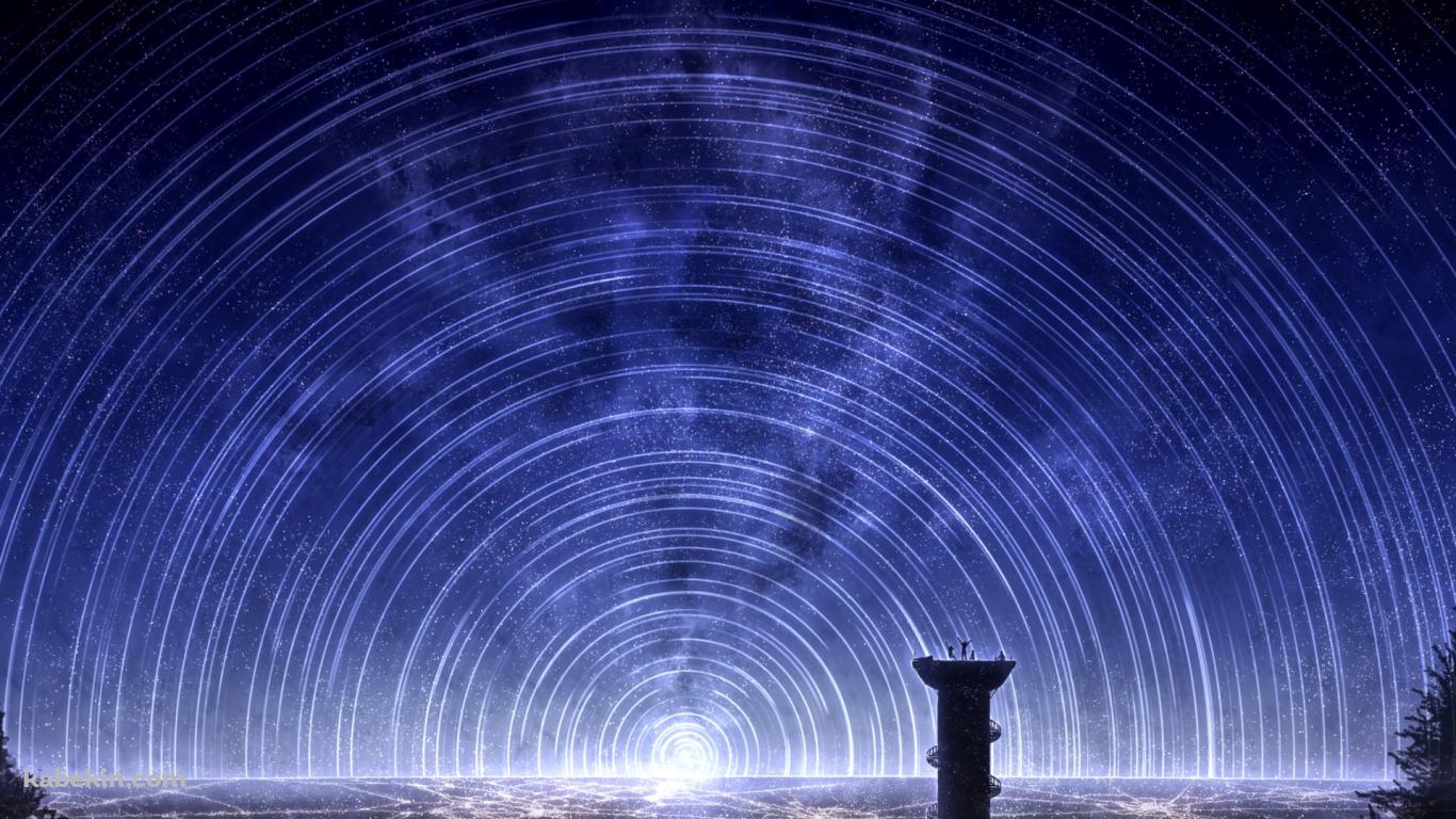 星の軌跡 / 建物の壁紙(1366px x 768px) 高画質 PC・デスクトップ用