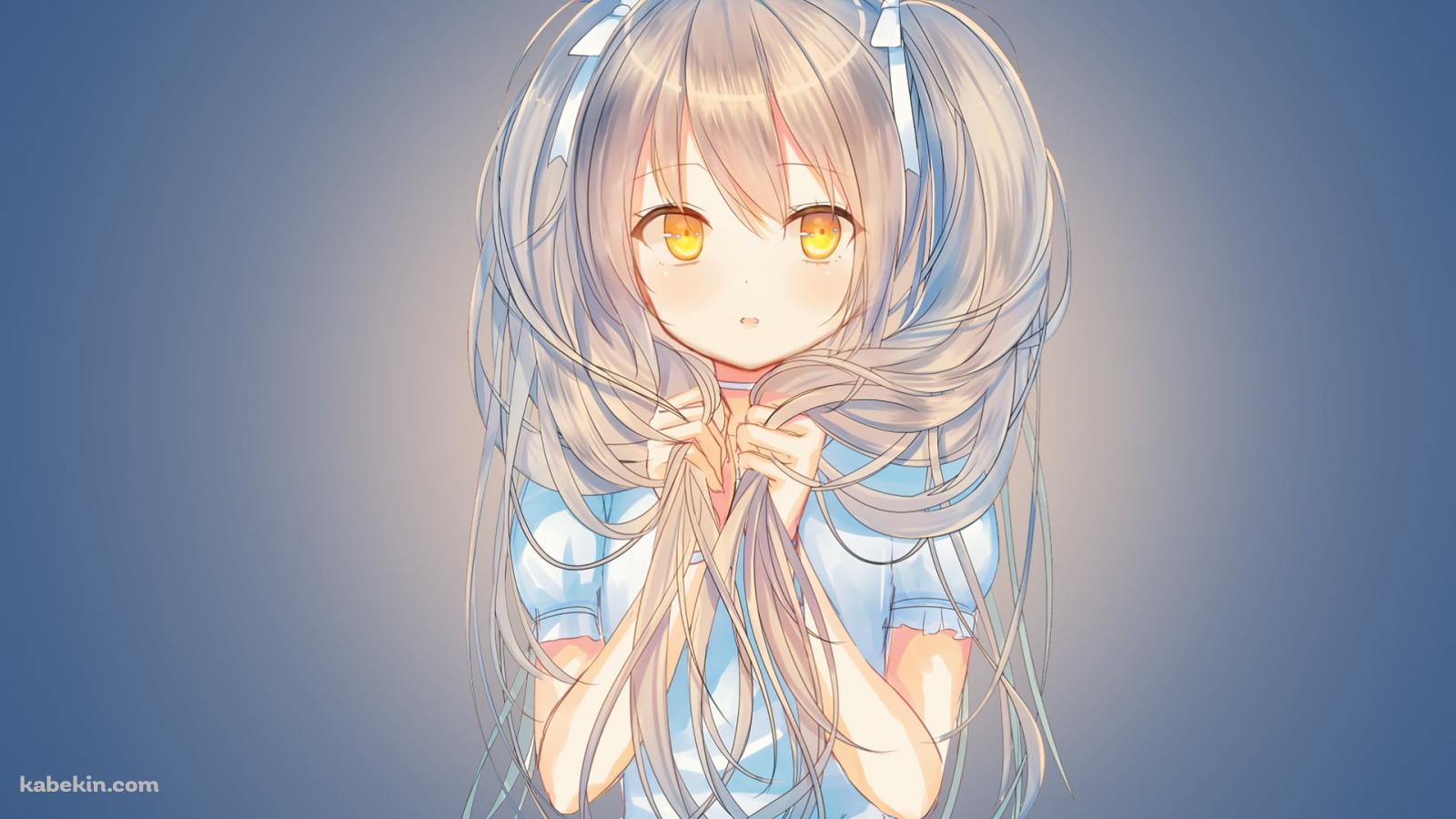ツインテールの両サイドの髪を持つ黄色い瞳の初音ミク / ボカロ / ボーカロイドの壁紙(1600px x 900px) 高画質 PC・デスクトップ用