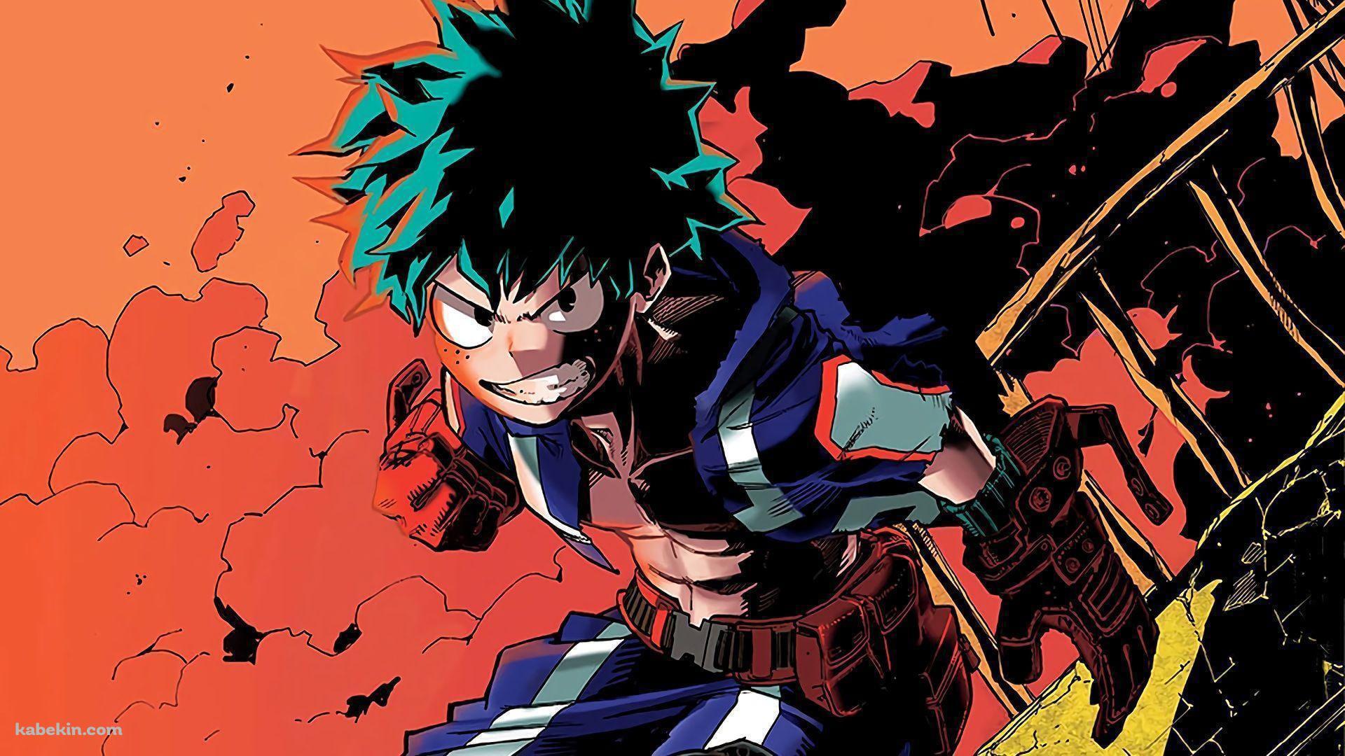 噴煙と緑谷出久 / 僕のヒーローアカデミアの壁紙(1920px x 1080px) 高画質 PC・デスクトップ用