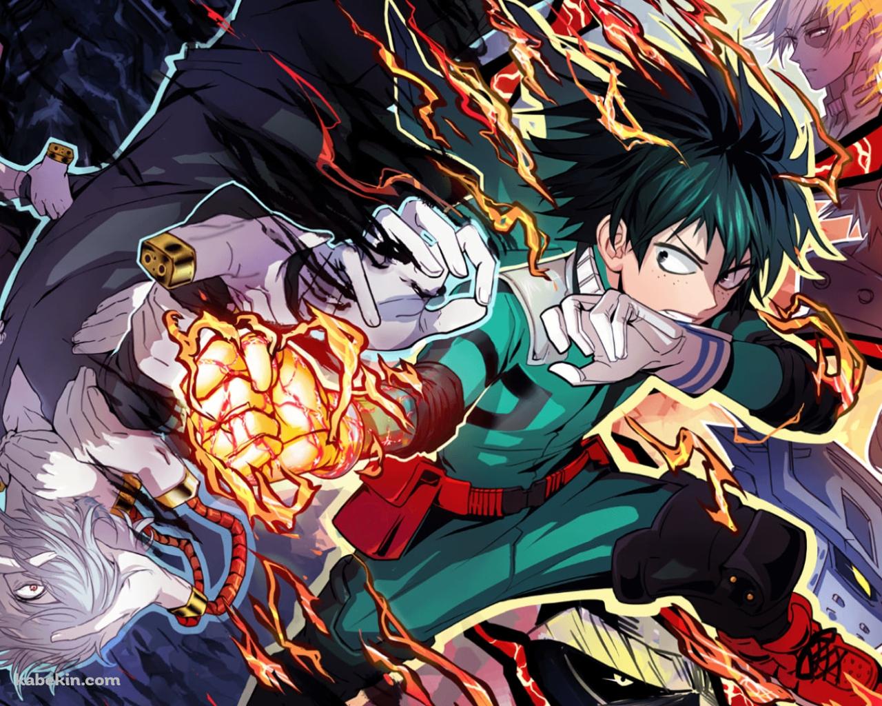 ヒーロー VS ヴィラン / 僕のヒーローアカデミアの壁紙(1280px x 1024px) 高画質 PC・デスクトップ用