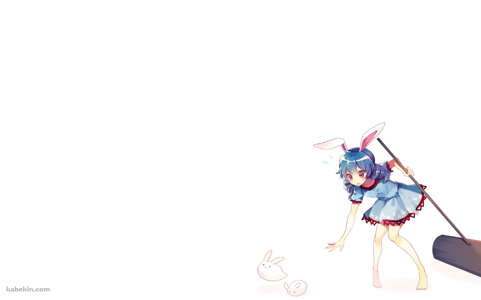 木槌を片手に兎を捕まえようとする清蘭 / 東方紺珠伝の壁紙(1680px x 1050px) 高画質 PC・デスクトップ用