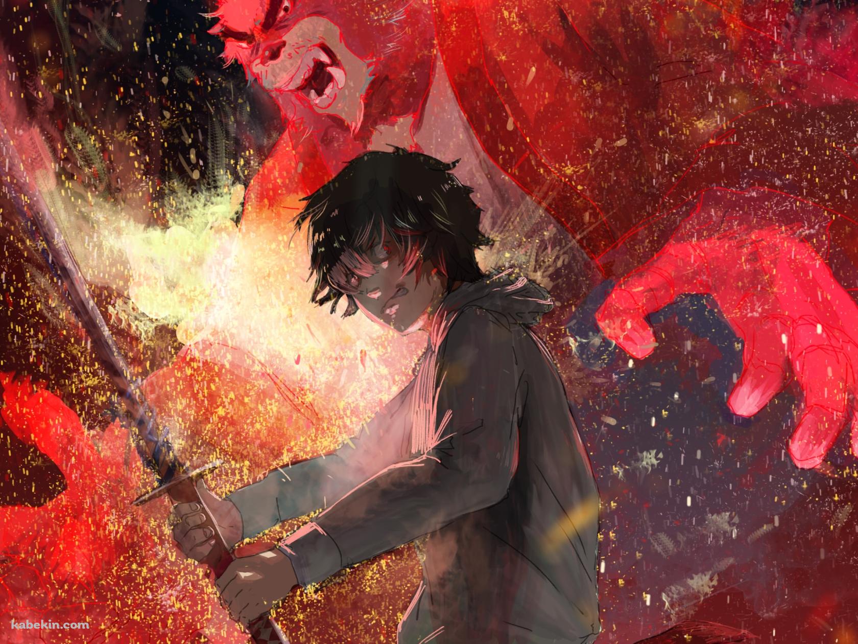 剣をかまえるかっこいい九太 / 熊徹 / バケモノの子の壁紙(1680px x 1260px) 高画質 PC・デスクトップ用