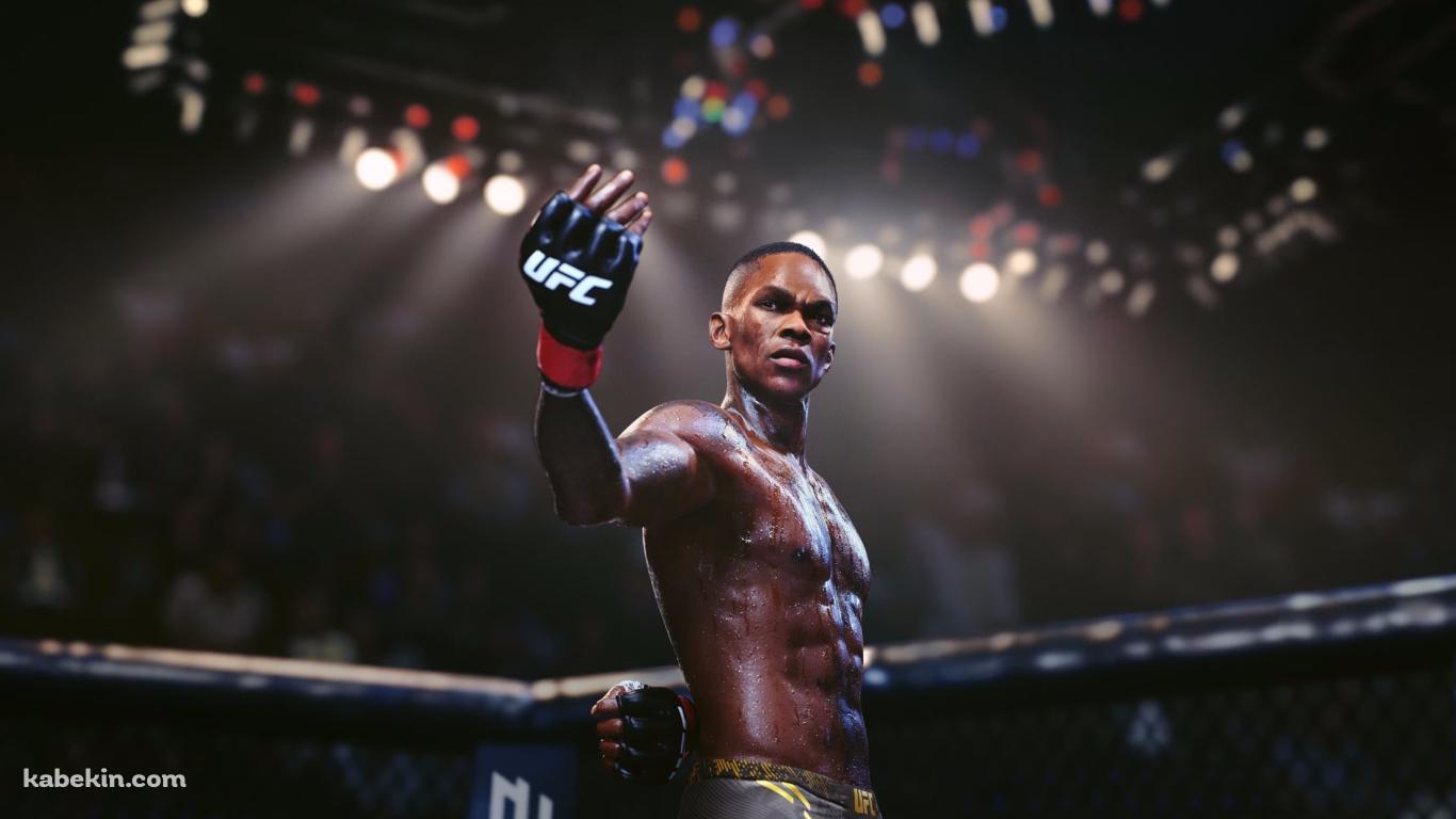 挑発するイスラエル・アデサンヤ / ナイジェリア / 総合格闘家 / UFC / Israel Adesanyaの壁紙(1366px x 768px) 高画質 PC・デスクトップ用