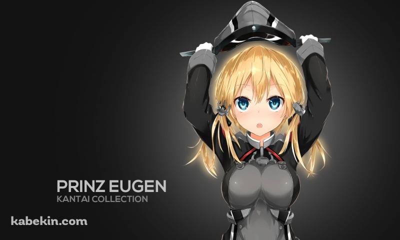 帽子をかぶるプリンツ・オイゲン / 艦隊これくしょんの壁紙(800px x 480px) 高画質 PC・デスクトップ用