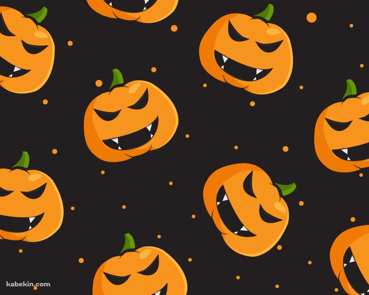 Halloween pumpkin pattern / 可愛いカボチャのパターン / ハロウィンの壁紙(1280px x 1024px) 高画質 PC・デスクトップ用