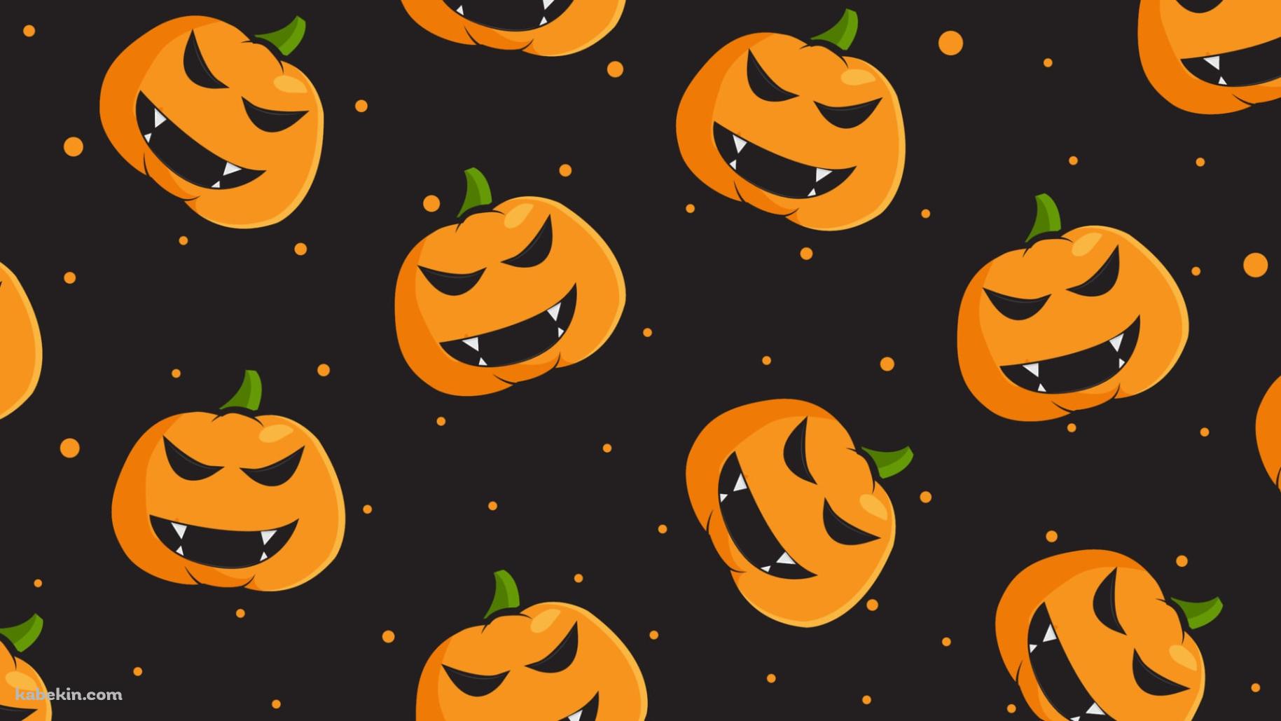 Halloween pumpkin pattern / 可愛いカボチャのパターン / ハロウィンの壁紙(1829px x 1029px) 高画質 PC・デスクトップ用