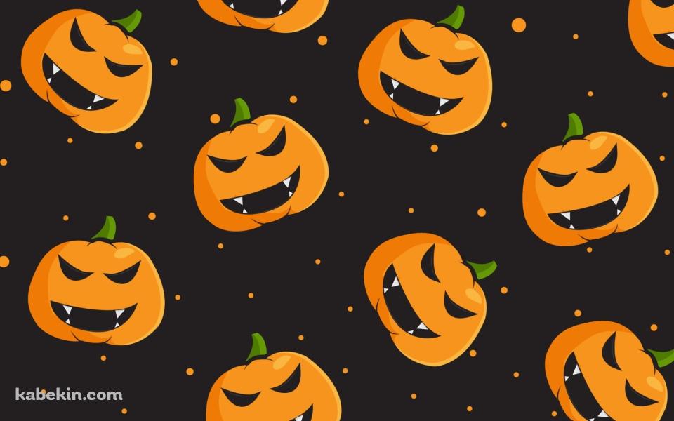 Halloween pumpkin pattern / 可愛いカボチャのパターン / ハロウィンの壁紙(960px x 600px) 高画質 PC・デスクトップ用