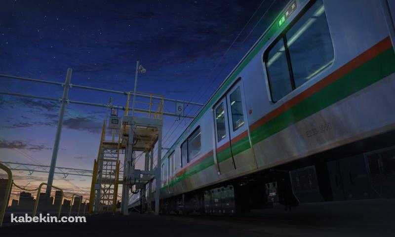 緑とオレンジのラインの電車 / 湘南新宿ライン / 銀河の壁紙(800px x 480px) 高画質 PC・デスクトップ用