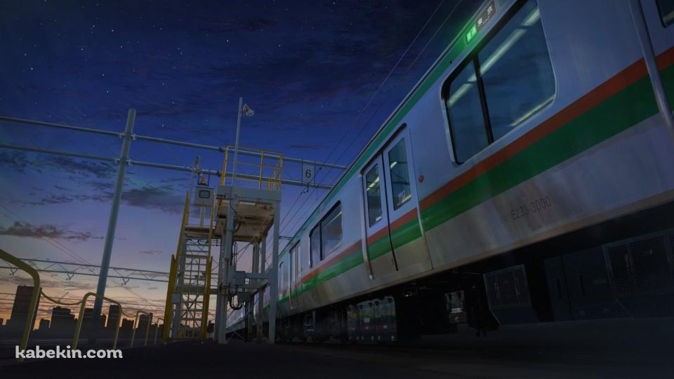 緑とオレンジのラインの電車 / 湘南新宿ライン / 銀河の壁紙(960px x 540px) 高画質 PC・デスクトップ用