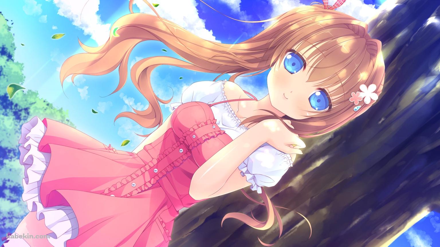 青い瞳の芳永 千穂 / LOVEREC.の壁紙(1536px x 864px) 高画質 PC・デスクトップ用