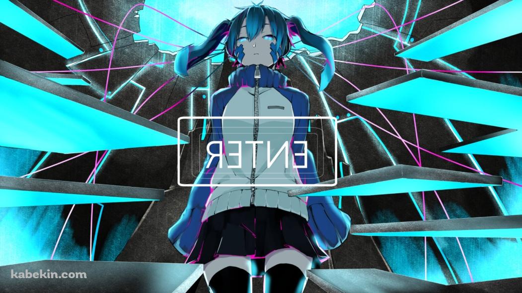 冷ややかな視線を送る初音ミク / ENTER / ボカロ / ボーカロイドの壁紙(1051px x 591px) 高画質 PC・デスクトップ用
