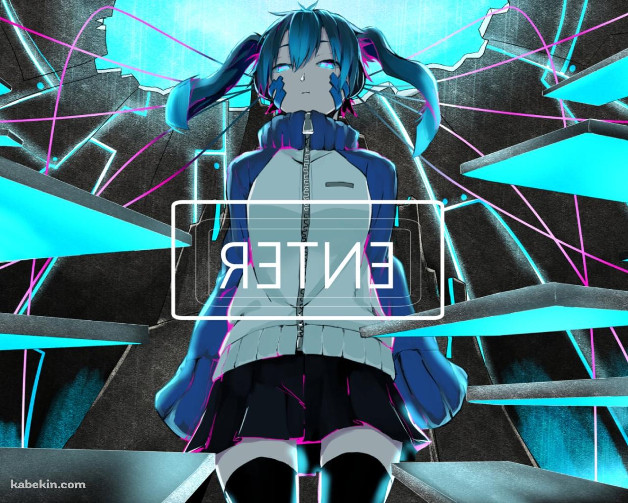 冷ややかな視線を送る初音ミク / ENTER / ボカロ / ボーカロイドの壁紙(1280px x 1024px) 高画質 PC・デスクトップ用