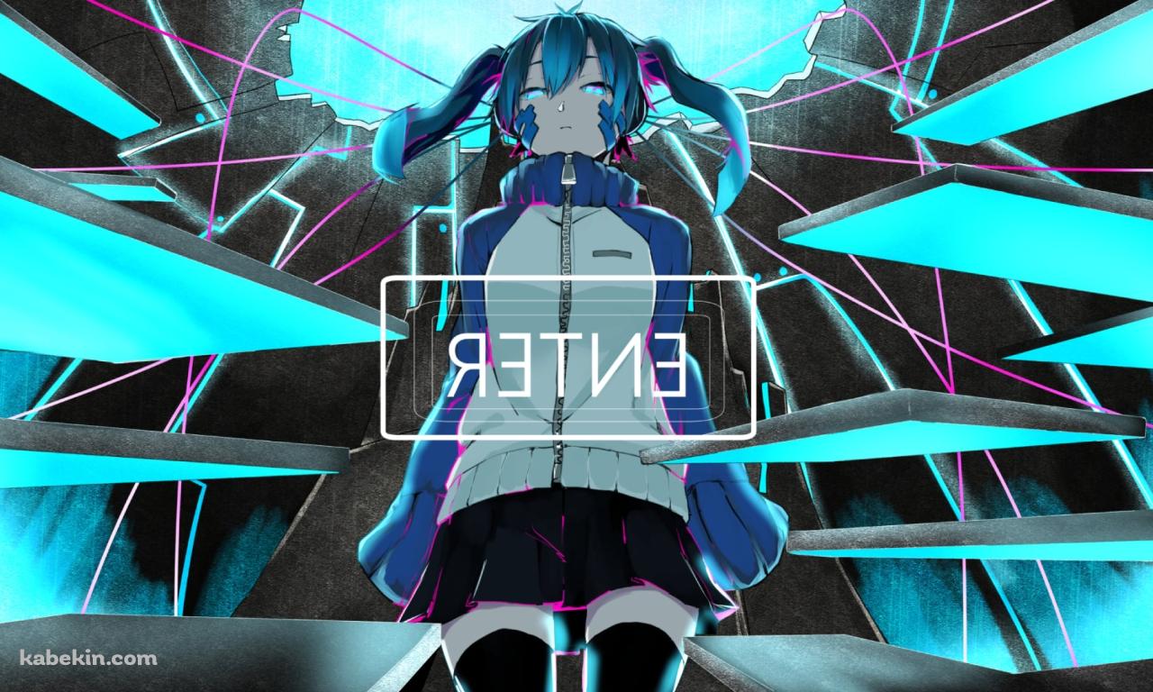 冷ややかな視線を送る初音ミク / ENTER / ボカロ / ボーカロイドの壁紙(1280px x 768px) 高画質 PC・デスクトップ用