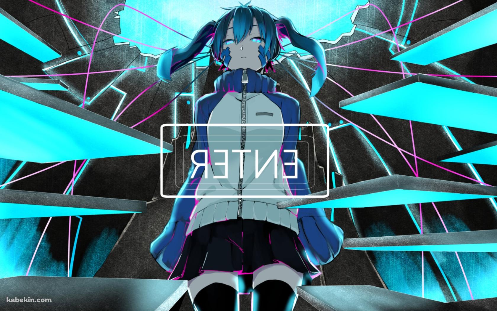 冷ややかな視線を送る初音ミク / ENTER / ボカロ / ボーカロイドの壁紙(1680px x 1050px) 高画質 PC・デスクトップ用