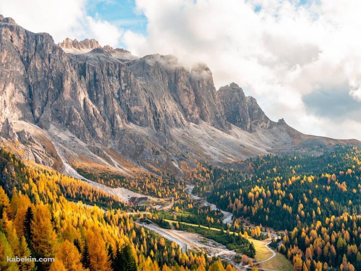 ドロミーティの秋 / イタリア / 東アルプス / Dolomites autumnの壁紙(1152px x 864px) 高画質 PC・デスクトップ用