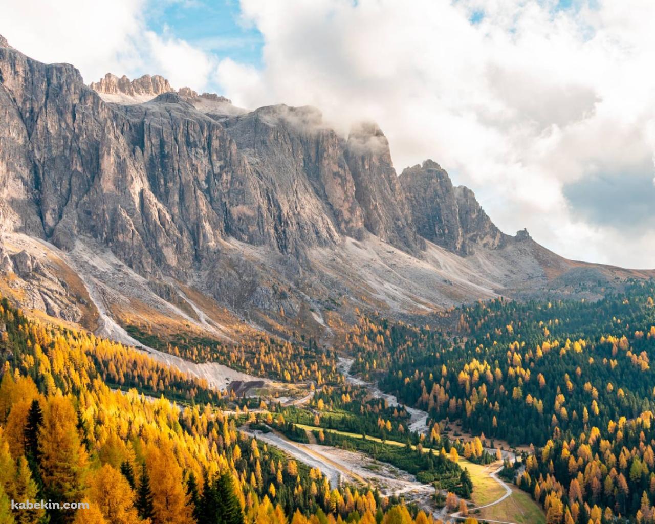 ドロミーティの秋 / イタリア / 東アルプス / Dolomites autumnの壁紙(1280px x 1024px) 高画質 PC・デスクトップ用