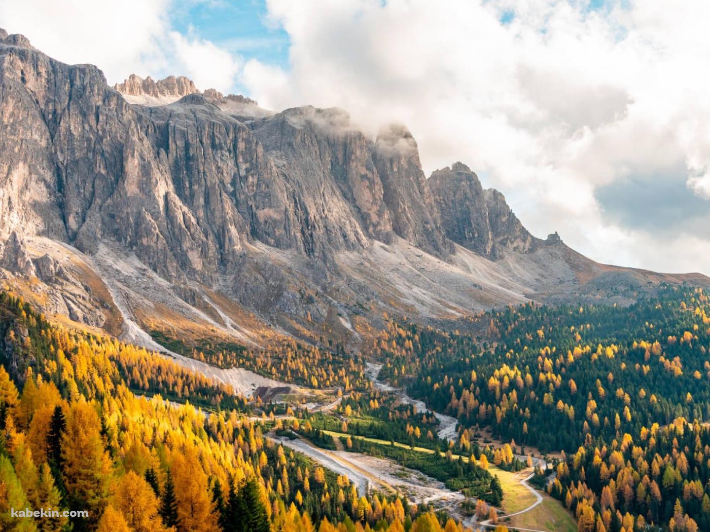 ドロミーティの秋 / イタリア / 東アルプス / Dolomites autumnの壁紙(1400px x 1050px) 高画質 PC・デスクトップ用