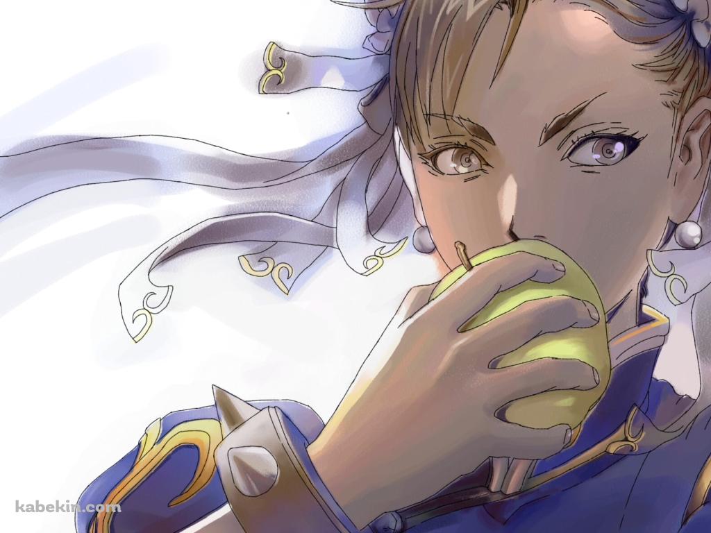 梨を食べる春麗 / ストリートファイター / 格ゲーの壁紙(1024px x 768px) 高画質 PC・デスクトップ用