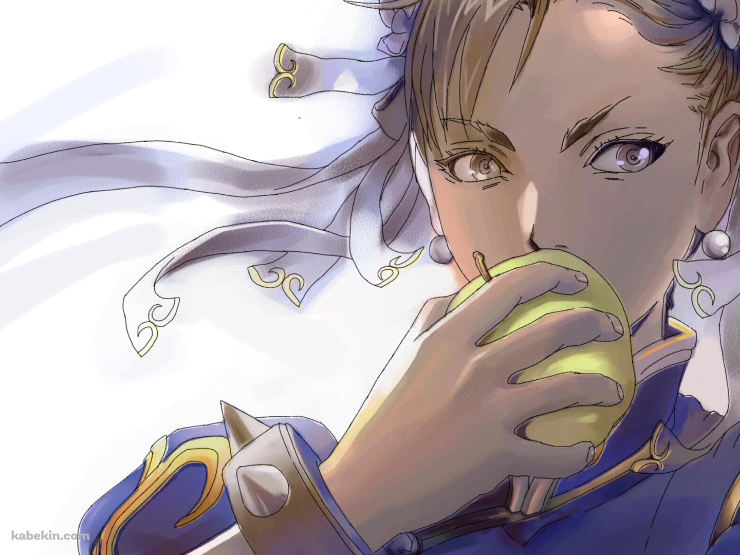 梨を食べる春麗 / ストリートファイター / 格ゲーの壁紙(1440px x 1080px) 高画質 PC・デスクトップ用