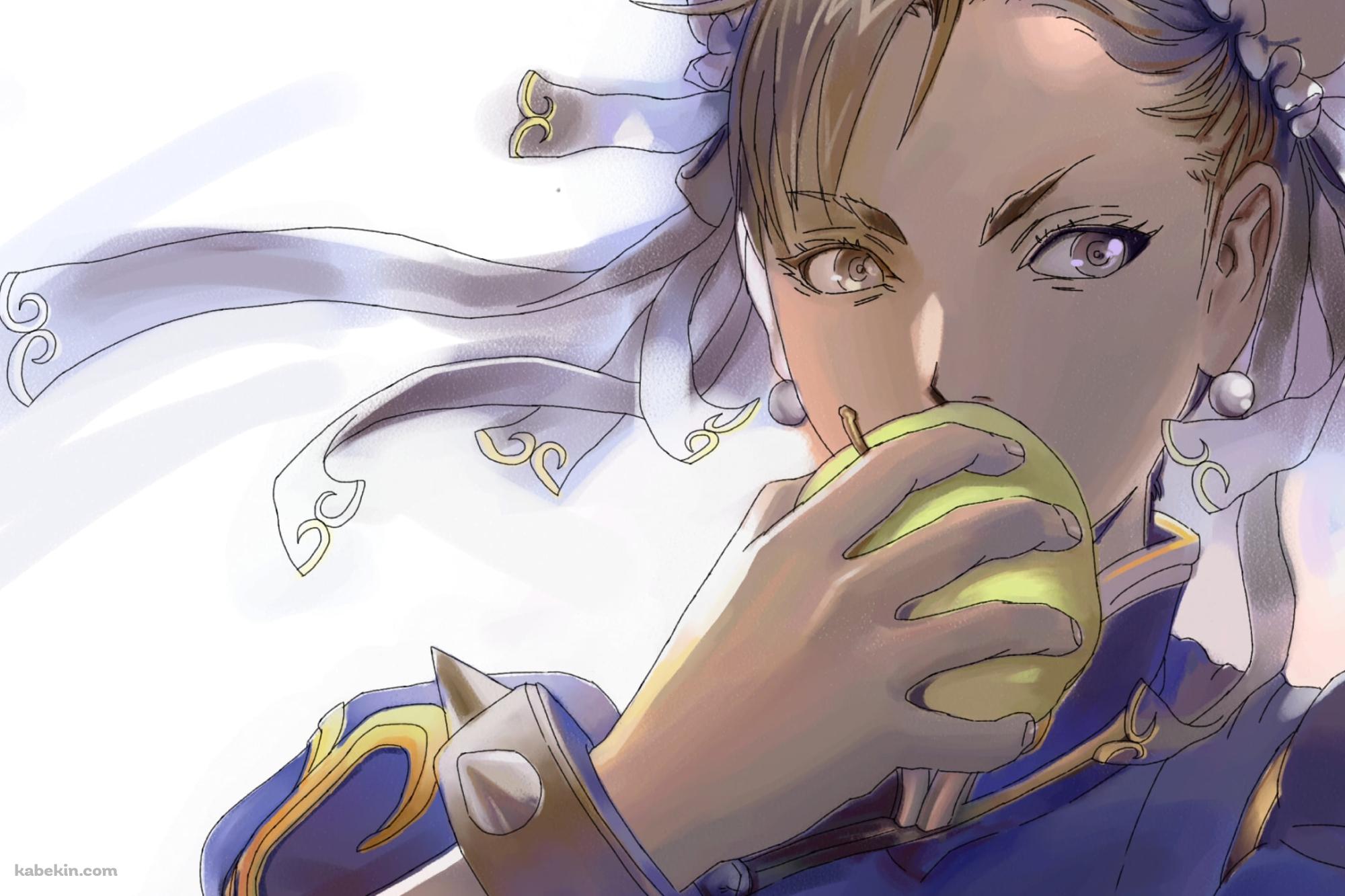 梨を食べる春麗 / ストリートファイター / 格ゲーの壁紙(2000px x 1333px) 高画質 PC・デスクトップ用