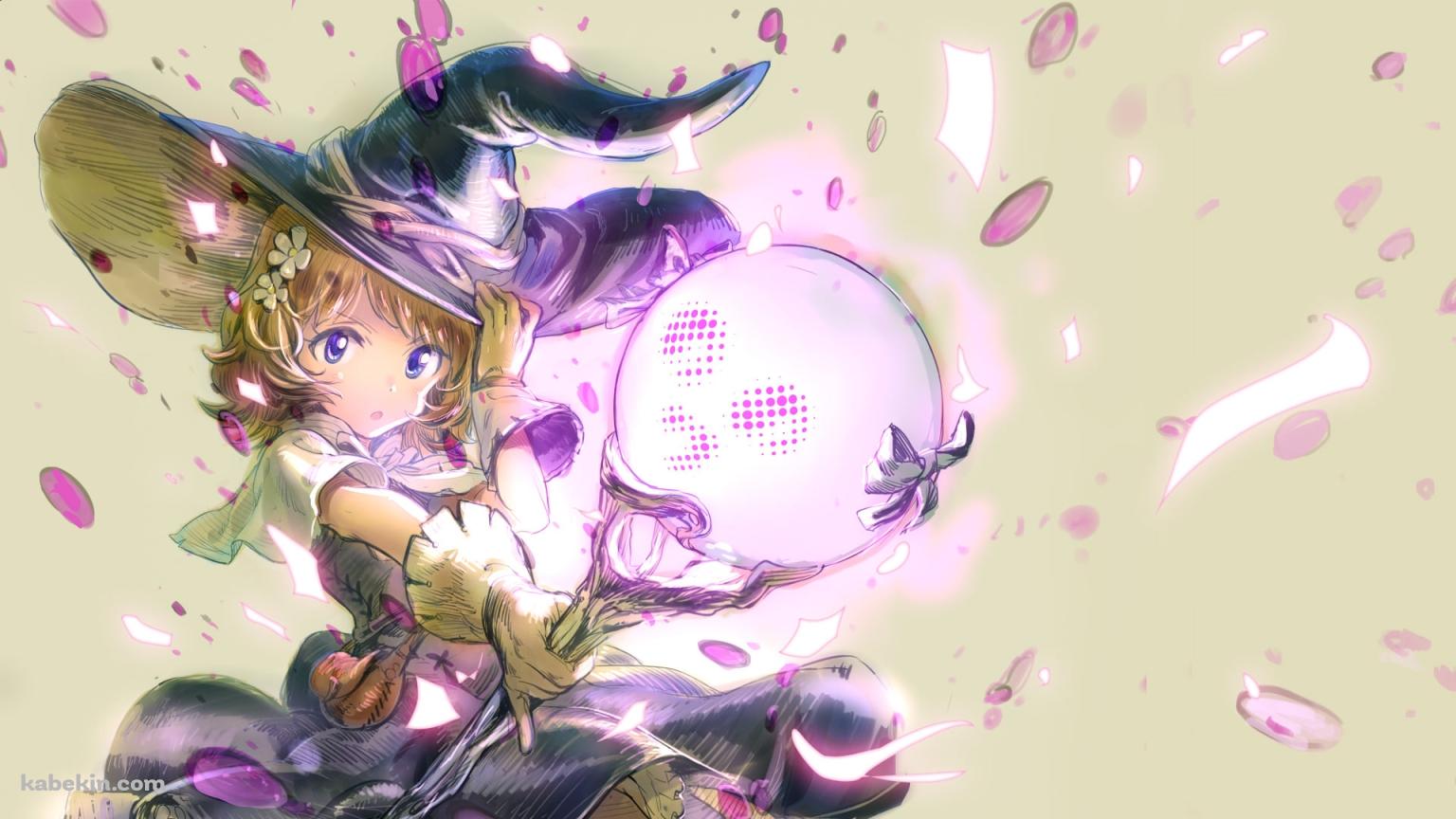 ピンクに光る杖を持つ魔女コスの周防桃子(すおう ももこ) / アイドルマスターミリオンライブ!の壁紙(1536px x 864px) 高画質 PC・デスクトップ用