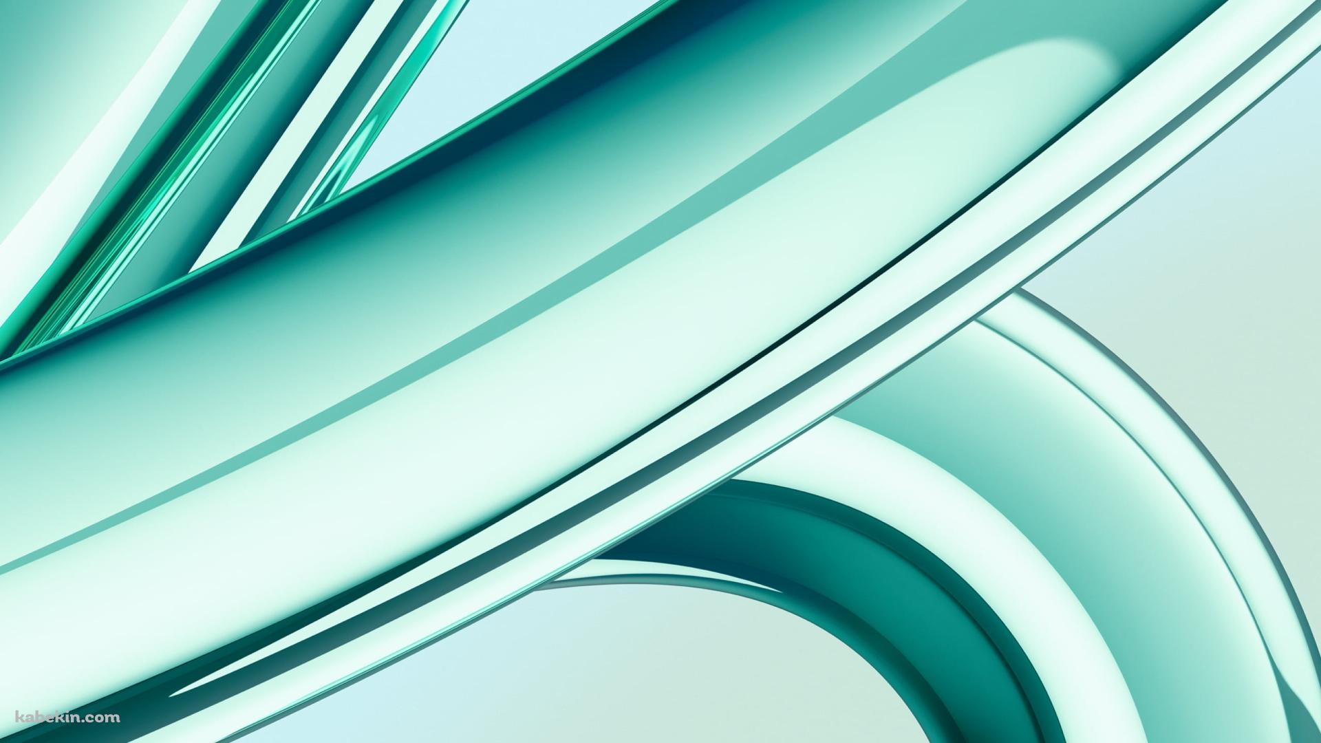 光沢のある緑の太いライン / iMac 2023の壁紙(1920px x 1080px) 高画質 PC・デスクトップ用