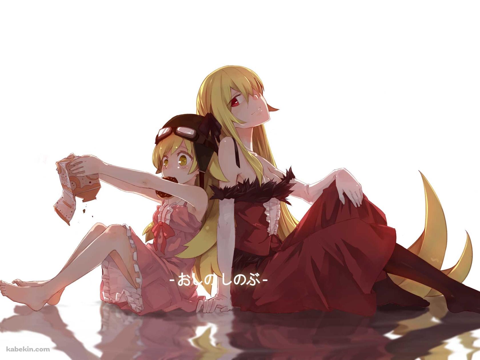 背中合わせで座る忍野忍 / キスショット・アセロラオリオン・ハートアンダーブレード / 化物語 / 傷物語の壁紙(1680px x 1260px) 高画質 PC・デスクトップ用