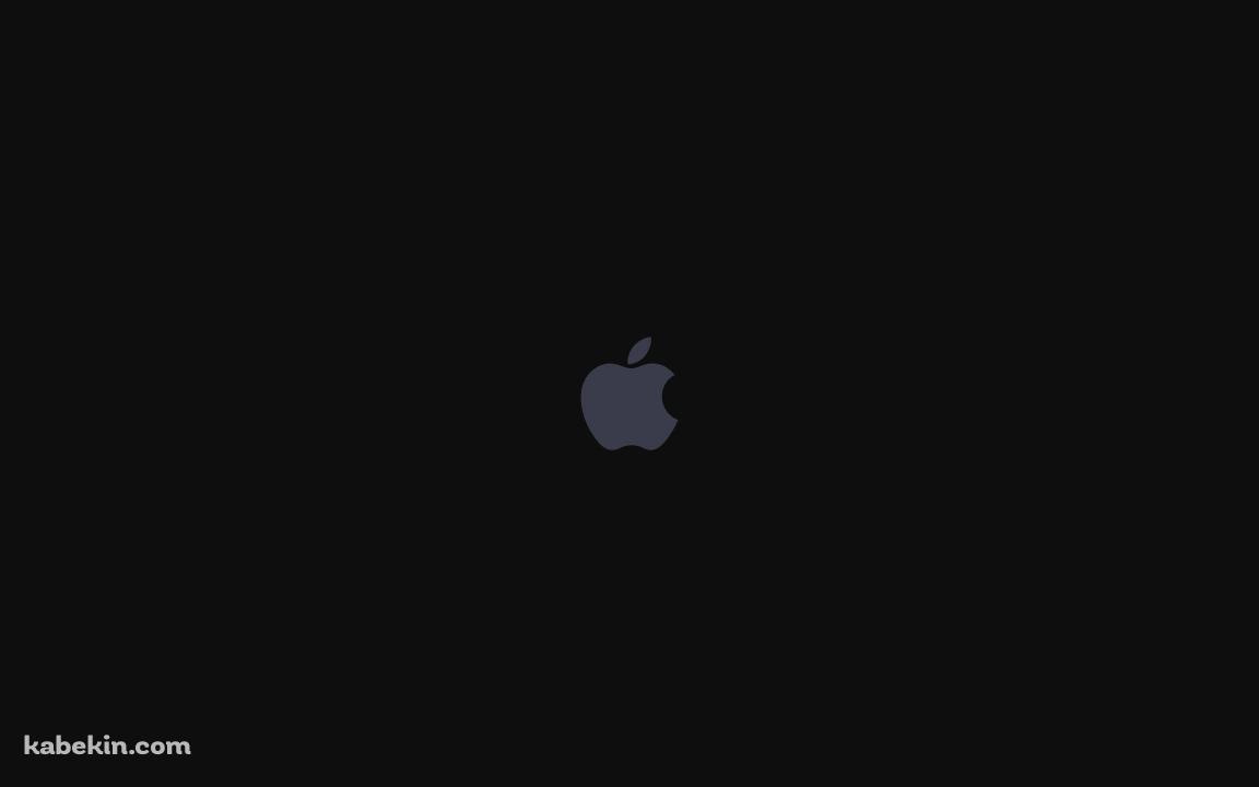 Minimal Dark Apple Logo / Black / Simple / マットブラック / アップル / ロゴの壁紙(1152px x 720px) 高画質 PC・デスクトップ用