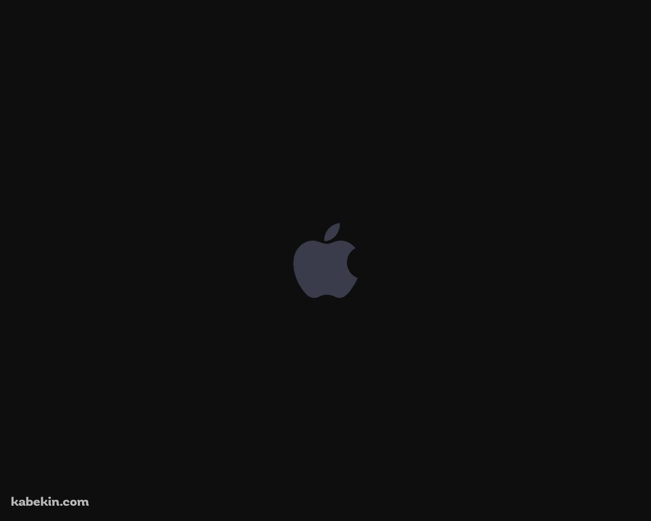 Minimal Dark Apple Logo / Black / Simple / マットブラック / アップル / ロゴの壁紙(1280px x 1024px) 高画質 PC・デスクトップ用