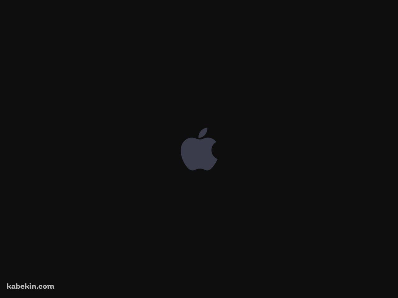 Minimal Dark Apple Logo / Black / Simple / マットブラック / アップル / ロゴの壁紙(1280px x 960px) 高画質 PC・デスクトップ用