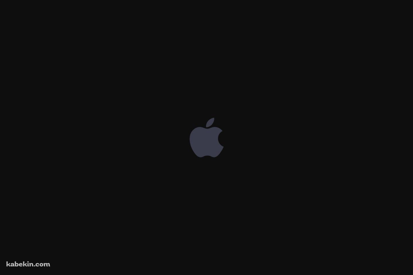Minimal Dark Apple Logo / Black / Simple / マットブラック / アップル / ロゴの壁紙(1440px x 960px) 高画質 PC・デスクトップ用