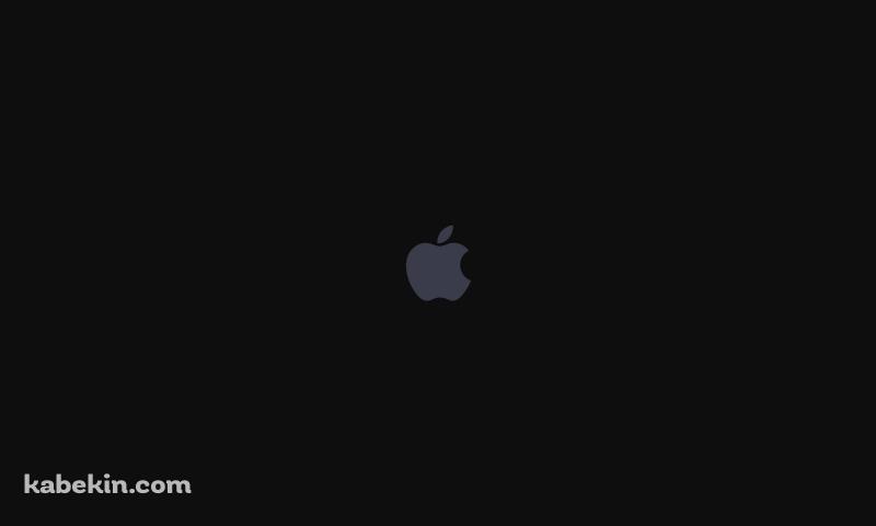 Minimal Dark Apple Logo / Black / Simple / マットブラック / アップル / ロゴの壁紙(800px x 480px) 高画質 PC・デスクトップ用